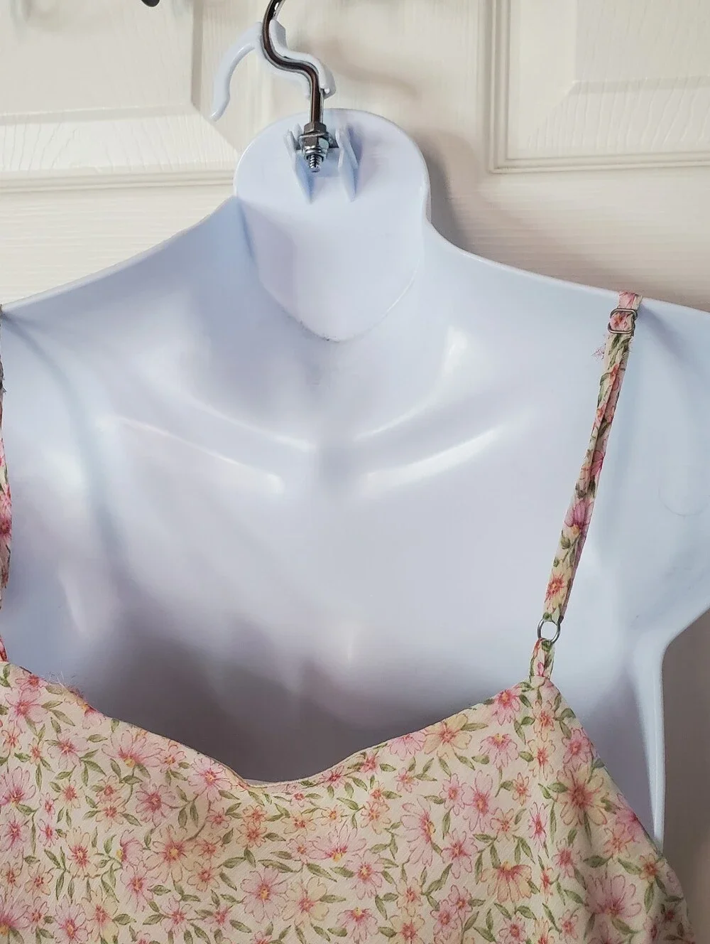 Pink Floral Slip Mini Dress Y2K Preppy Festival Sleeveless Fairy Size Large